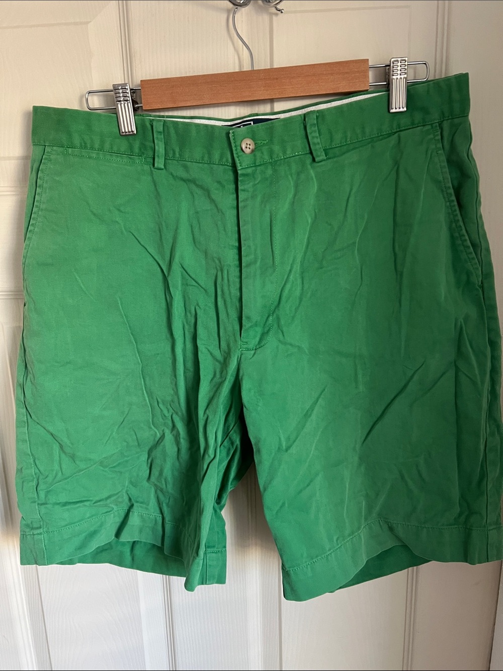 Polo by Ralph Lauren Vibrant Green Flat-Front Men's Shorts